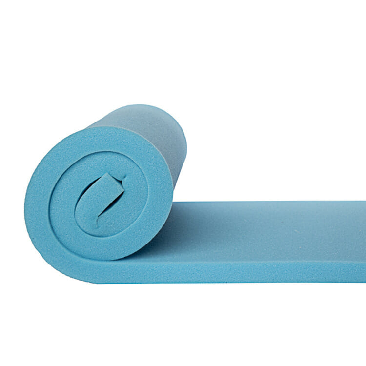 94" x 80" x 1" (240cm x 203cm x 25mm) High Density Firm 33 Blue Upholstery Foam Sheets